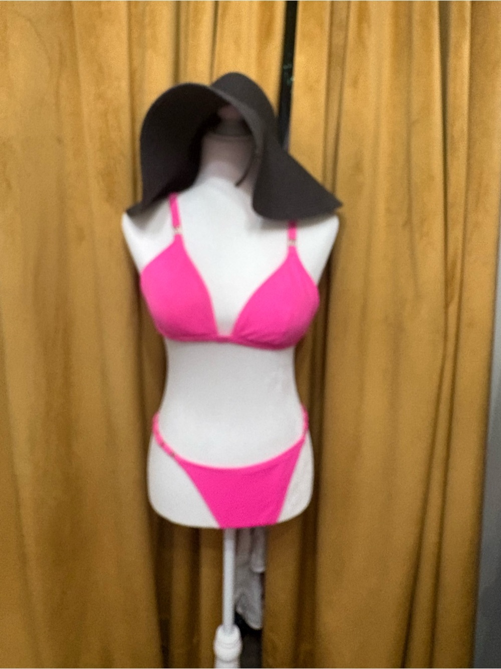 Victoria's Secret Neon Pink Triangle Bikini Set
